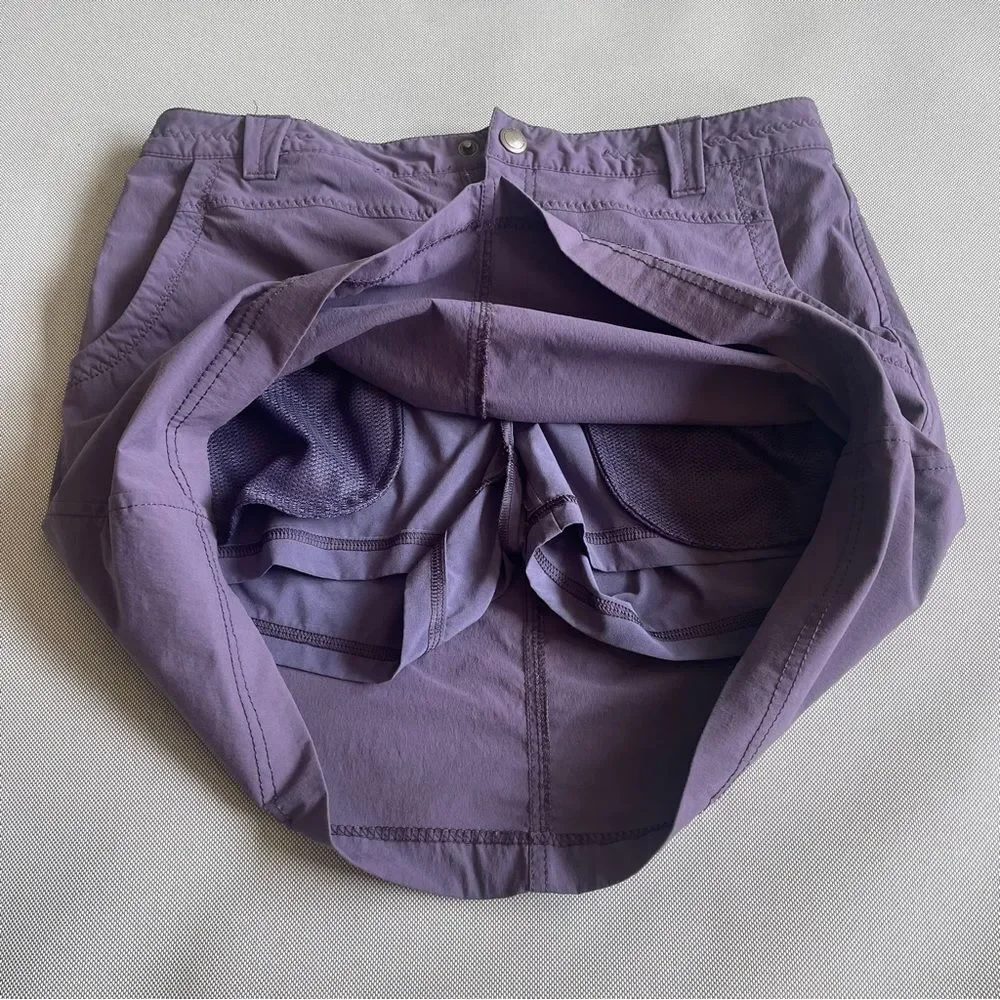 Eddie Bauer Purple Nylon Outdoor Sporty Hiking Skorts Women’s Size 6 - Picture 2 of 7